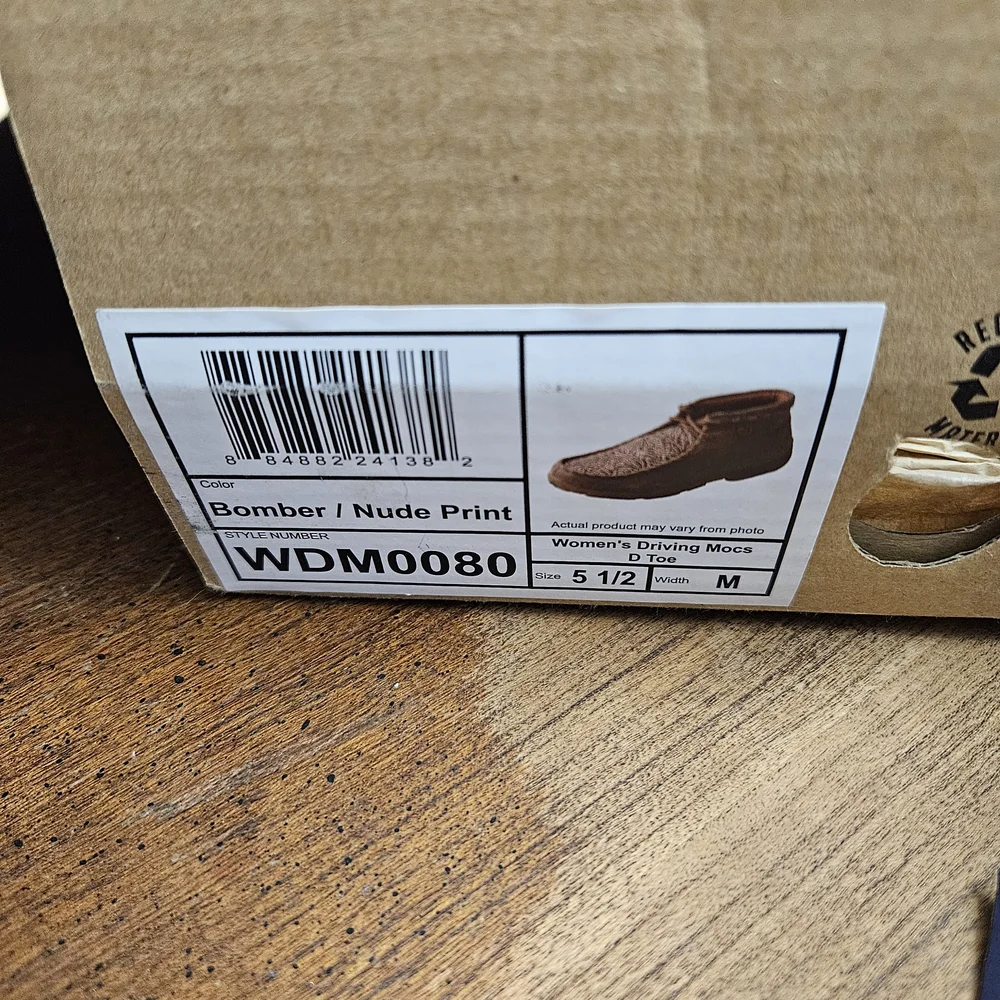 Twisted X Women's Floral Moccasins - Tan and Black - Picture 2 of 5